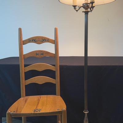 AT172 Dining Chair and Metal Floor Lamp