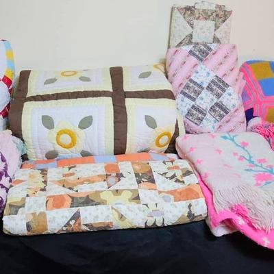 AT185  Handmade Quilts And Blankets, Various Sizes