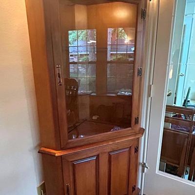 AT121 Corner Cabinet With Shelving/Lighting 