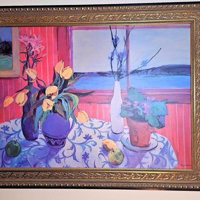 AT103 Bluff Point Artwork by Fran Wohlfelder Framed  52.5" X 42.5" 
