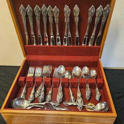 AT348 McGraw Chest Patent Vergoldet Flatware Oneida Community Stainless  
