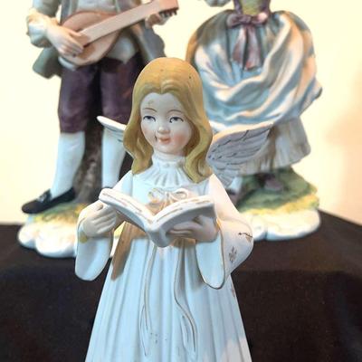 AT188 Lefton China and Gotham Angel Figurines 