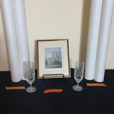 AT352 Stonehenge Signed Print And Salsbury Cathedral Signed Print By Barrington Bramely