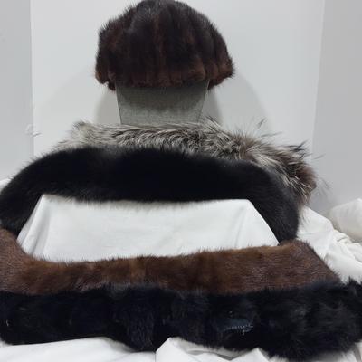 AT820 Mink Hat And Furry Collars 