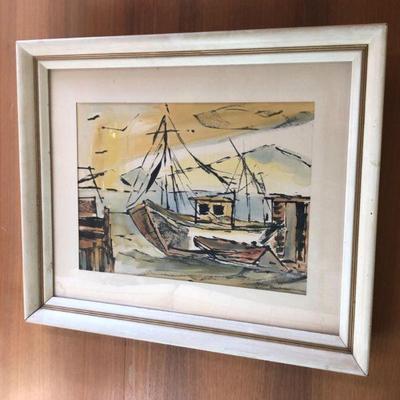"Ebb Tide" – Original Watercolor & Ink by Alene B. Holden