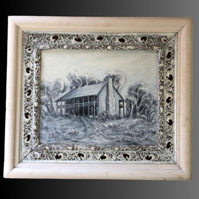 Monochromatic Textured Painting of Farmhouse - Appleton