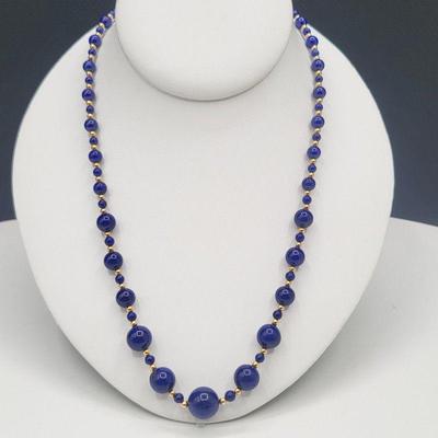 Issac Westman Blue Lapis Graduated Stones 14k Spacers & Clasp ($350)