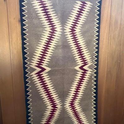 Antique Navajo Germantown Saddle Blanket or Rug