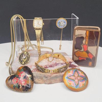 Vintage Jewelry - Copper, Ceramic, Damascene & GF