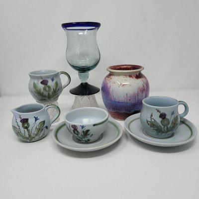 Buchan Thistle Stoneware, Artisan Glass & Bruning Pottery