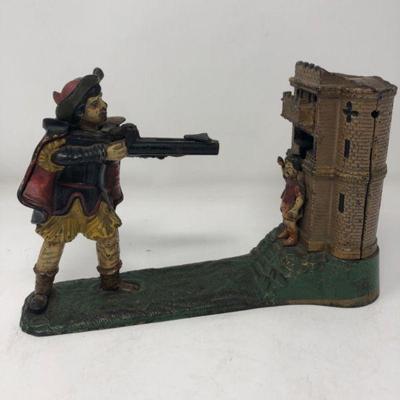 Antique Cast Iron William Tell Mechanical Bank - 1896