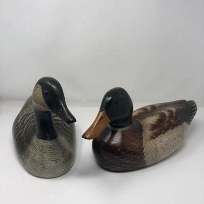 Hand Carved Wood Duck and Goose Decoys - Artist Signed Craig Fellows