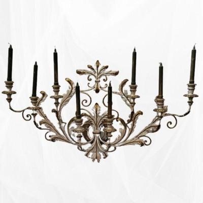 Large Mid-Century Italian Tole Wall Sconce