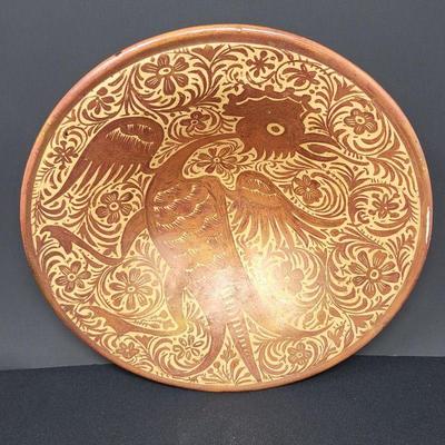 Terracotta Phoenix Copper Painted Art Bowl