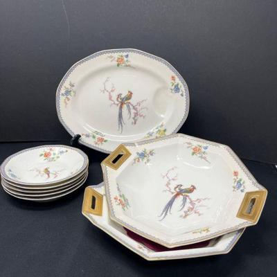 Theodore Haviland Paradise Limoge Porcelain Soup Set