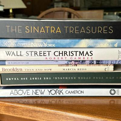 (9pc) Hardcover Coffee Table Books – Historic NYC | Charles Pignone – "The Sinatra Treasure" Pamela Thomas – "Reflections...