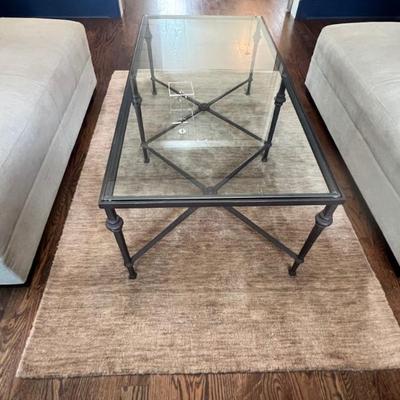 Glass & Iron coffee table