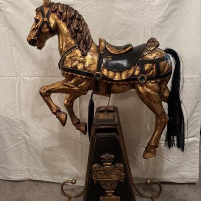 Vintage carousel decor horse