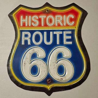 Metal Route 66 Sign Approx. 12x12 Hobby Lobby 