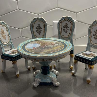 Vintage Hammersley Bone China Chairs And Table 