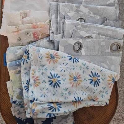 Assorted Linens and Curtains 