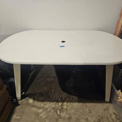 White Patio Table