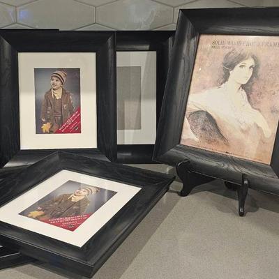 6 8x10 Black Wood Frames 