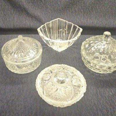 Vintage Crystal And Cut Glass Candy Dishes