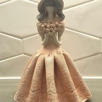 
Lady Figurine with Bonnet Delicate Terra Cotta #2
