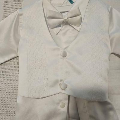 Baby Boy White Suit Size 6mos