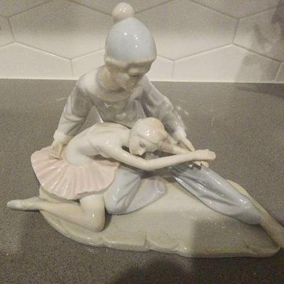 VINTAGE MEICO BALLERINA HARLEQUIN CLOWN FINAL SCENE PORCELAIN FIGURINE SCULPTURE 1