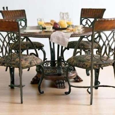 Ashley St. Lauret Table With Brown Finish And 4 Chairs