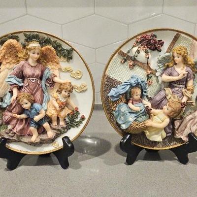 2 Turtle King Corp 3D Resin Wall Plates Angel Design