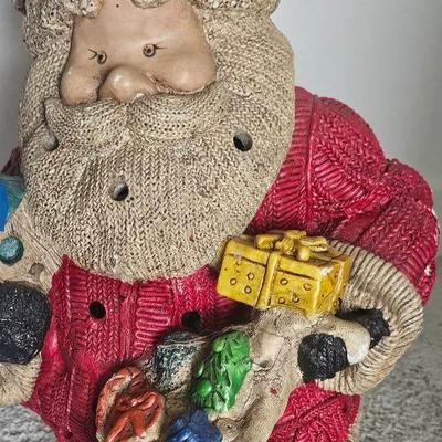 Lighted Santa Resin Fwliz Navidad