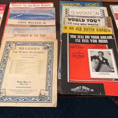 Vintage Sheet Music If The 30’s And 49’s