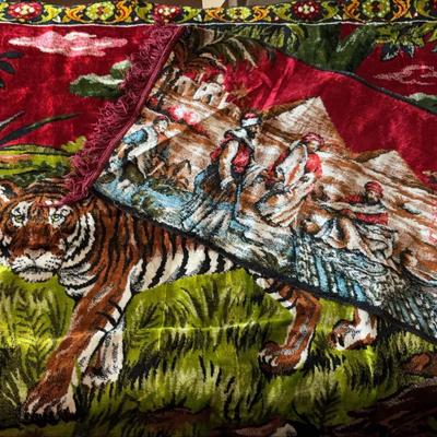 Tiger Rug 46x73 And Smaller Rug 43x20 Purchased In Saudi Arabia 1981