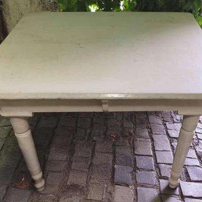 Vintage White Wood Table