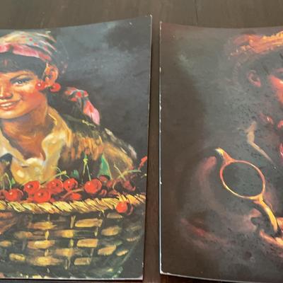 (2) Unframed Prints Of Boy And Girl 