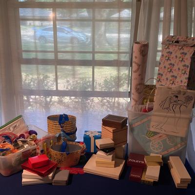 Gift Bags Boxes and Ribbon Assortment 