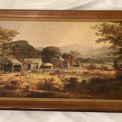 Framed Landscape Print Possibly By Jasper Cropsey