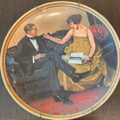 Norman Rockwell Flirting In The Parlor Plate #18780F Knowles