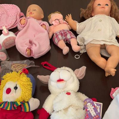 Dolls, Lamb chop Pull Toy, Clown Pull Toy, Doll Clothes & More