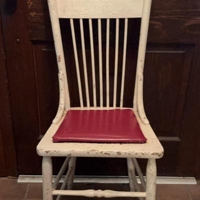 White Chair With Red Seat