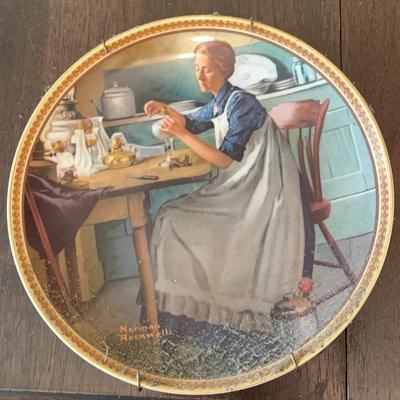 Norman Rockwell Working In The Kitchen Plate #8715A