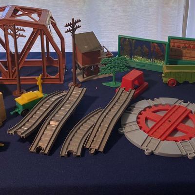 Vintage Plastic Railroad Set