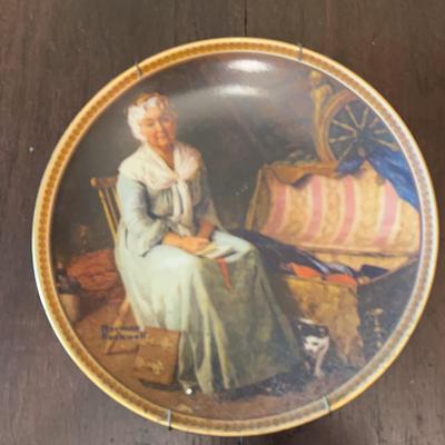 Norman Rockwell Reminiscing In The Quiet #5839N Plate Knowles 