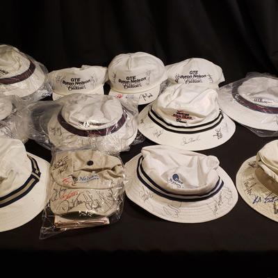 GTE Byron Nelson Classic Autographed Bucket Hats Set of 12