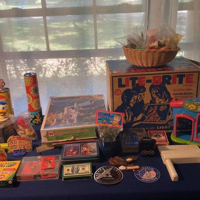 Vintage Lite Brite Game Puzzles and Vintage Games Assortment 