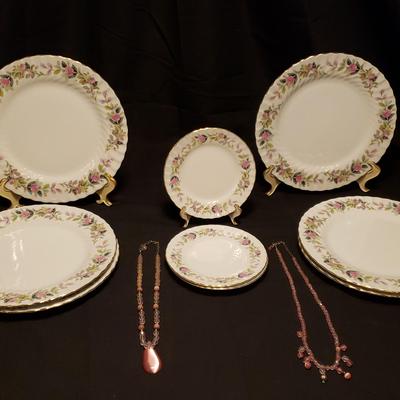 Creative Fine China Set of 6 Dinner Plates and Set of 3 Saucers & More