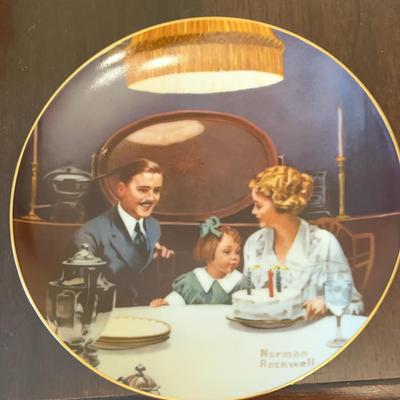Norman Rockwell The Burthday Wish Plate #9973D Knowles 